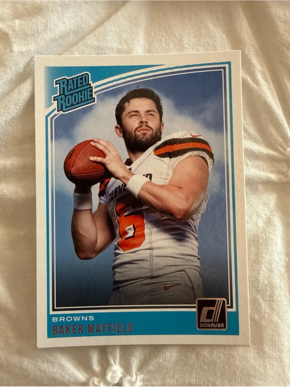 2018 Panini Donruss Rated Rookie Baker Mayfield #303 (RC)